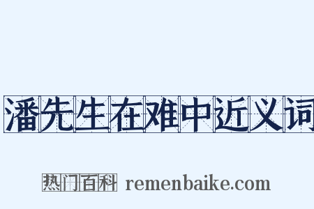 潘先生在难中近义词是什么意思的图片